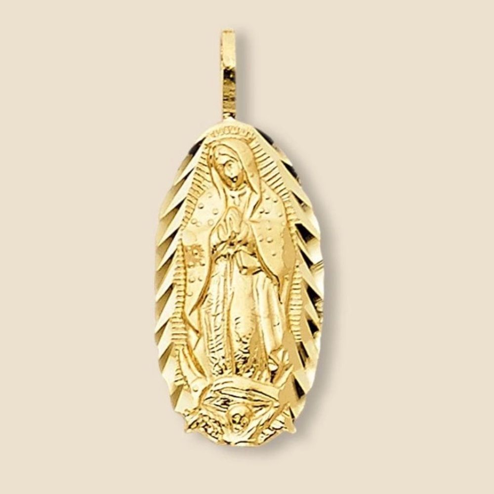 Guadalupe Virgin Mary 14k Solid Gold Pendant | perfect gift | faith | Guadalupe
